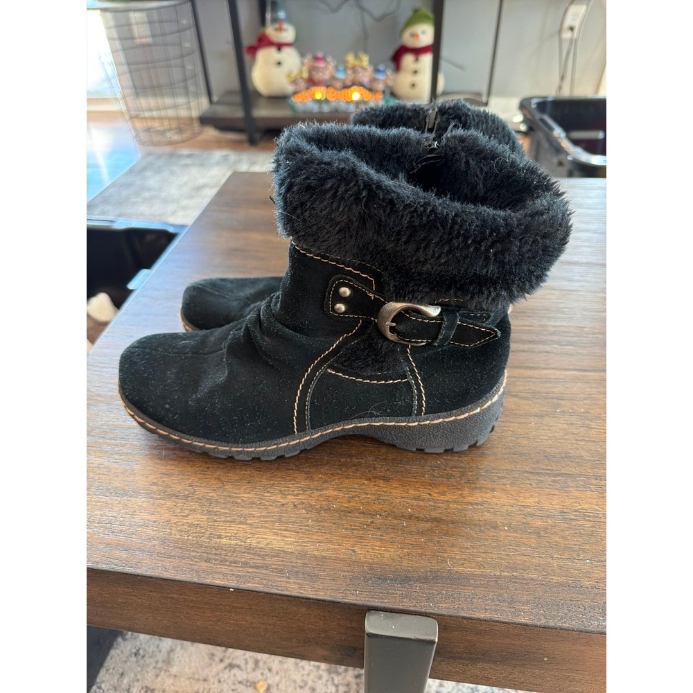 Bare Traps Womens Short Boots Black Suede Zipper 8.5 Breesan